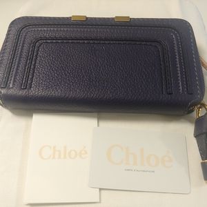 Chloe Marcie Zip Around Leather Wallet